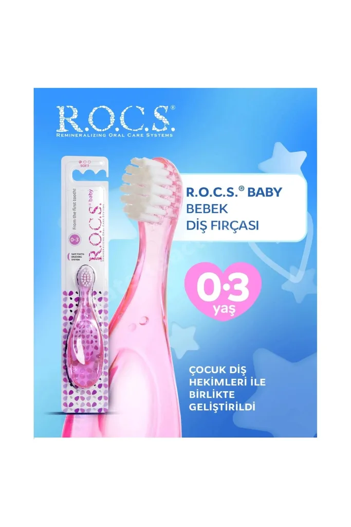 R.o.c.s Baby 0-3 Yaş Bebek Diş Fırçası Pembe