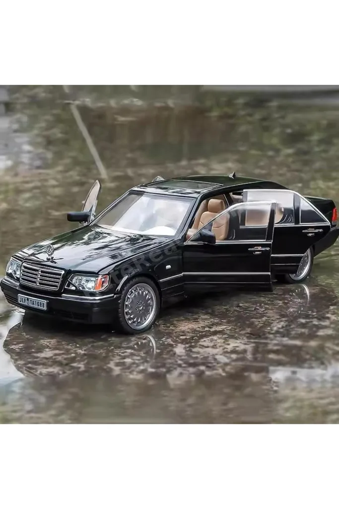 Mercedes Benz S320L Siyah Diecast Model Araba Mercedes Benz W140 320SEL Makam Arabası
