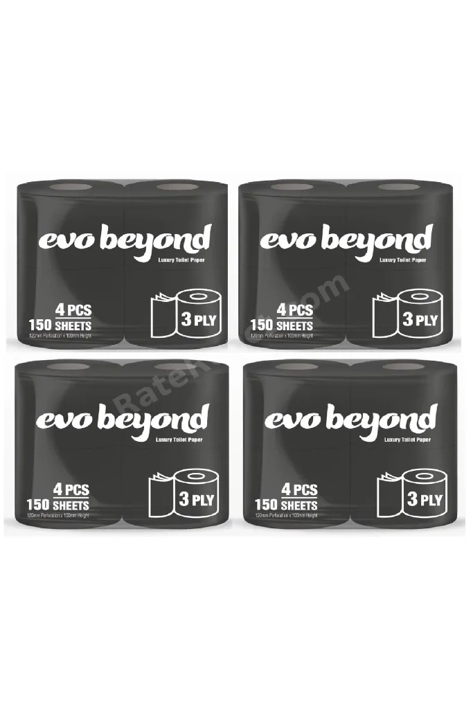 ONLY EVO BEYOND 4 LÜ SİYAH TUVALET KAĞIDI-4 LÜ