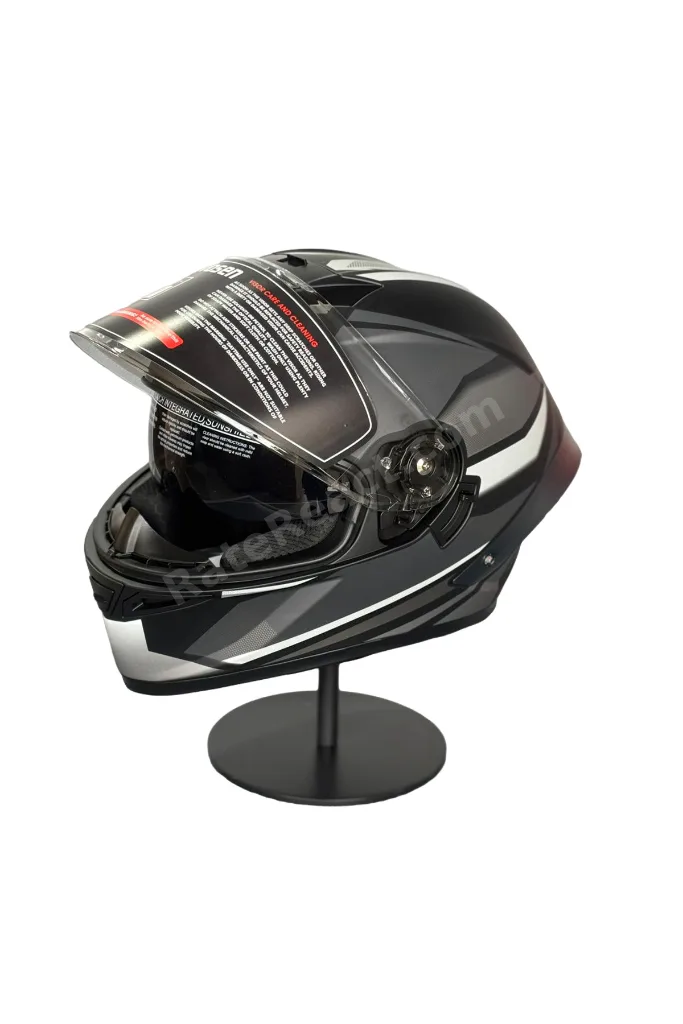 Ws-602 Güneş Gözlüklü Full Face Kask (Şeffaf Vizörlü) MATT BLACK K4 (602)