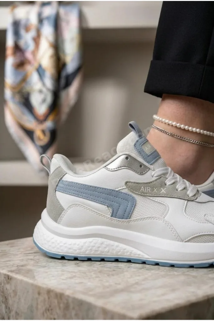 Kadın Mavi Sneaker Günlük Spor Ayakkabı 086