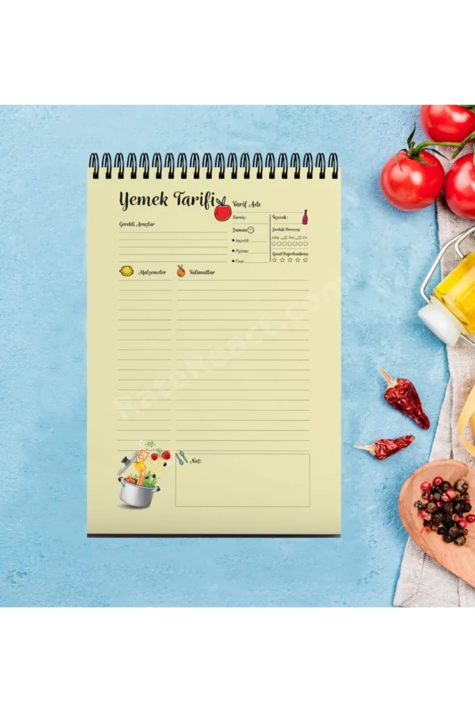 Notebook Yemek Tarif Defteri