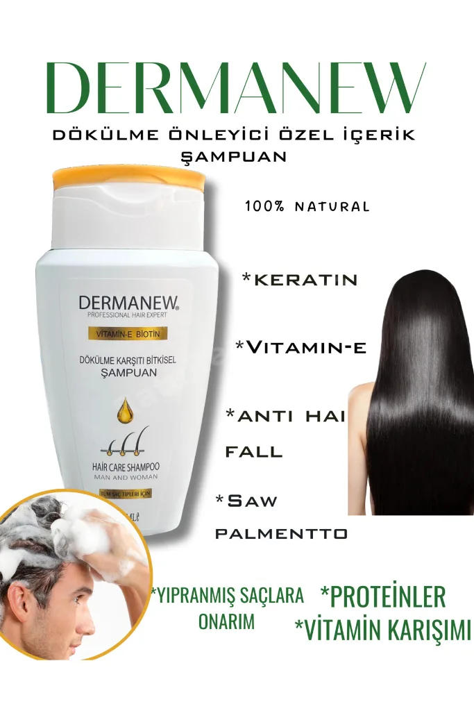 Dermanew Dökülme Karşıtı Kadın Ve Erkek Özel İçerik Şampuan