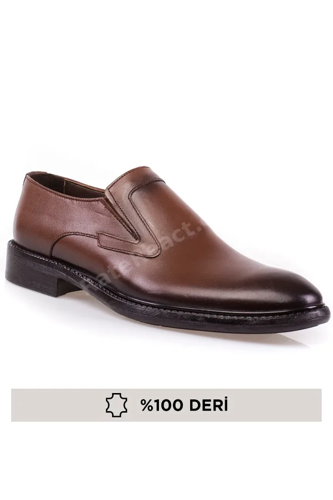 Hakiki Deri, Ortopedik, Bağcıksız, Klasik Erkek Ayakkabı