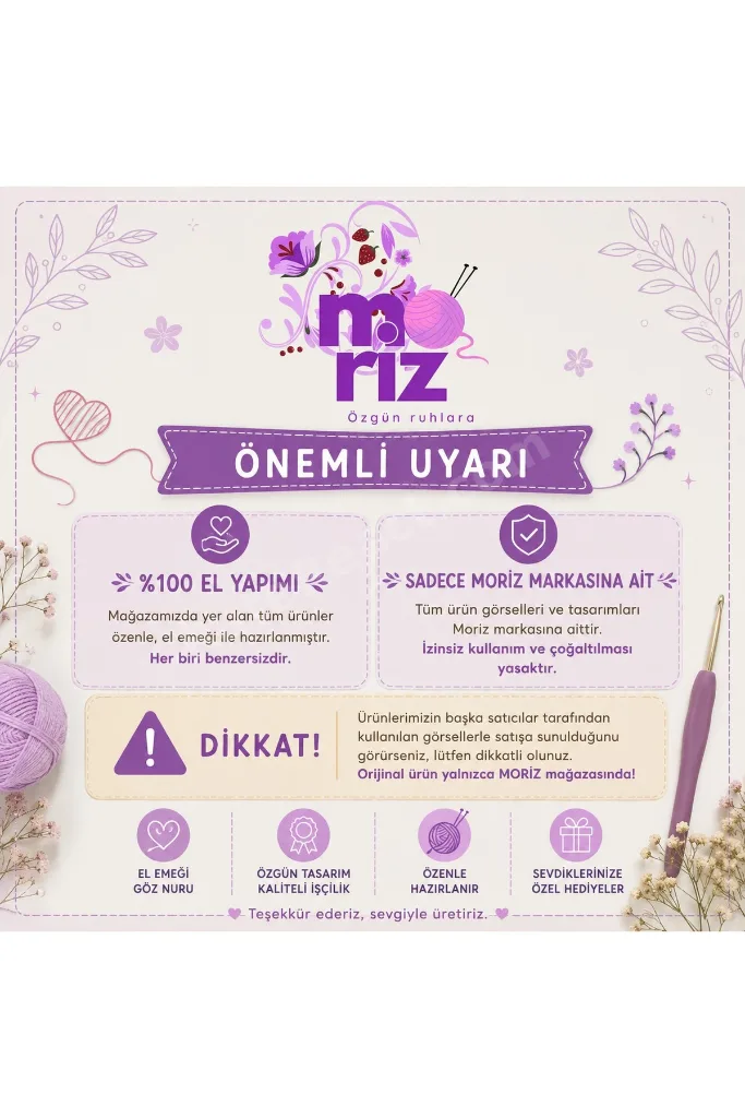 El Örgüsü Boncuk Detaylı File Saç Beresi