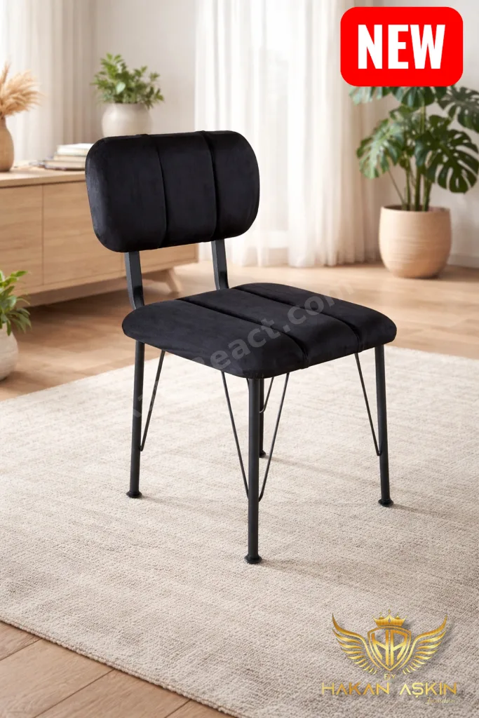 Capella Tekli Sırtlı Novoline Siyah (Black) 42x42 cm