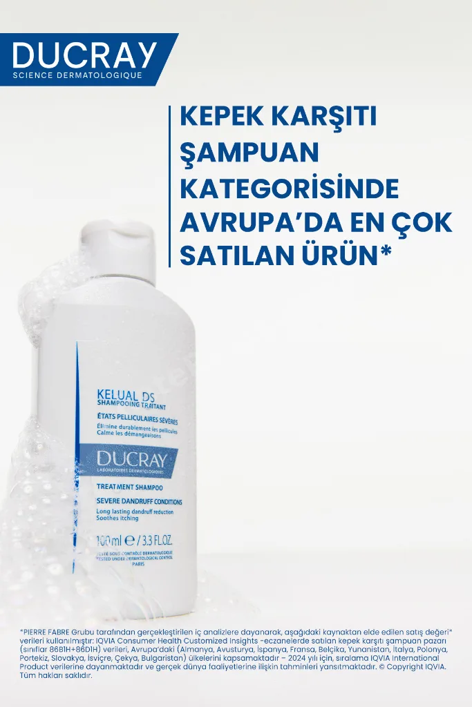 Kelual DS İnatçı Kepek Karşıtı Şampuan Kepeğe Karşı Etkili ve Hassas Saç Derisi için 100 ml