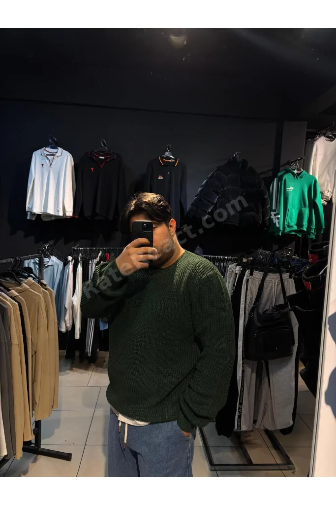 SELANİK ÖRGÜ BÜYÜK BEDEN ERKEK TRİKO KAZAK