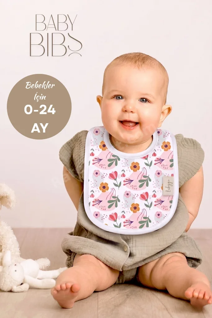 5 Adet %100 Organik Pamuklu, Çift Katlı,Çıtçıtlı Bebek Önlük & Salya Önlük(Kendi Kutusunda)