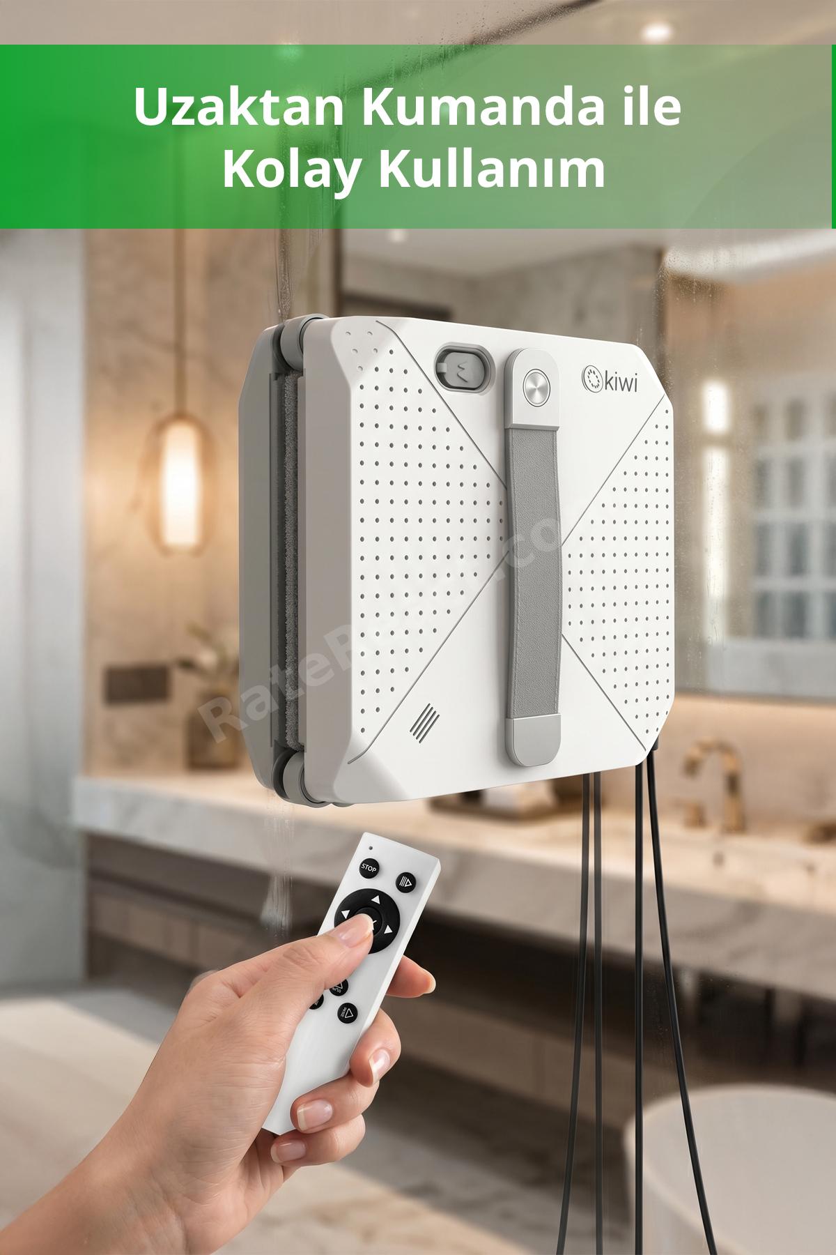 KWC-7140 Pencere Temizleme Robotu | 3500Pa Emiş & 3 Mod & Su Hazneli