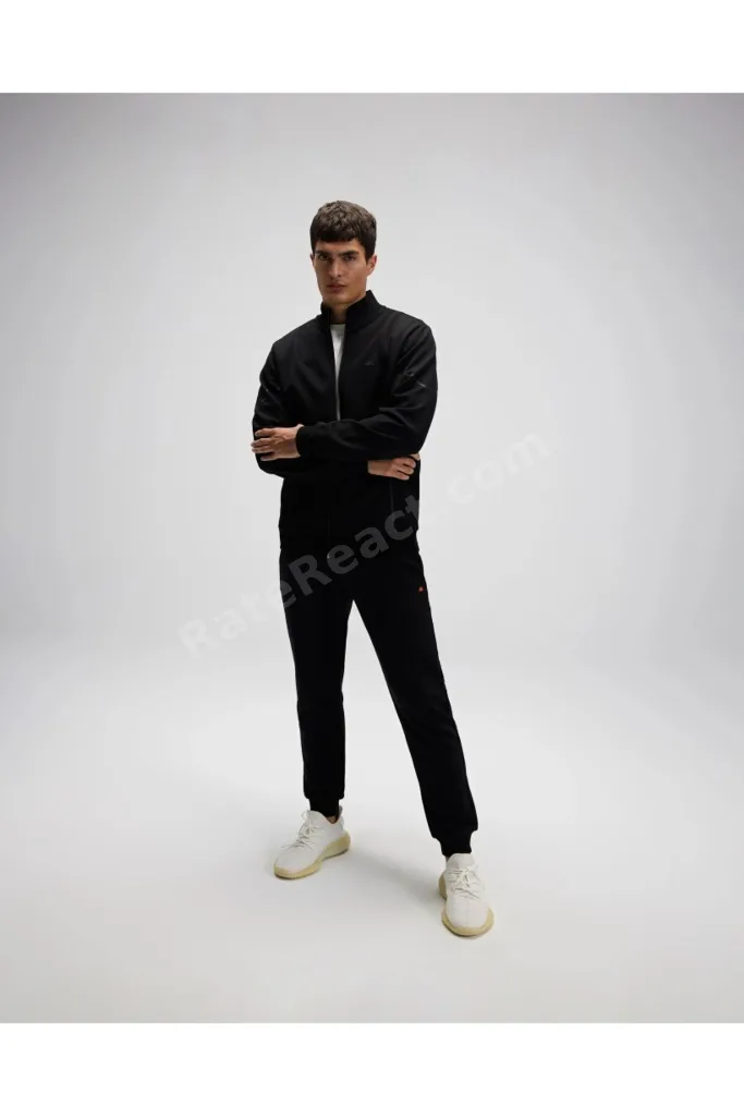 Erkek Fermuarlı Sweat EM545-BK