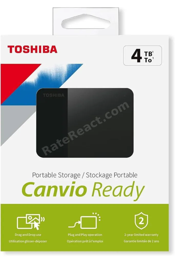4TB Canvio Ready 2.5" Gen1 USB 3.2 Harici Harddisk (HDTP340EK3CA)