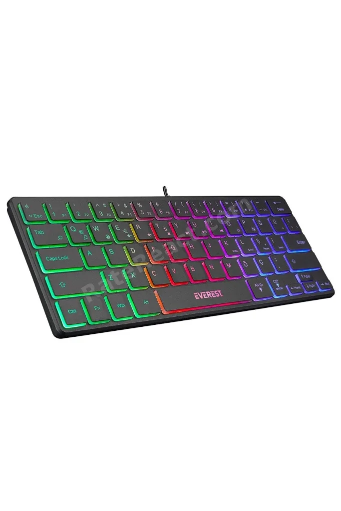 Minico Usb Rainbow Aydınlatmalı Q Kablolu Klavye Slim Kb-73m