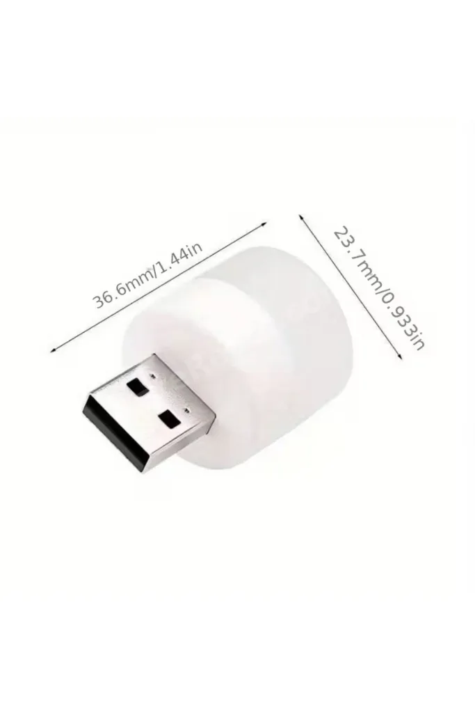USB Mini Top LED 10’lu Aydınlatma Seti – Beyaz Renkli Gece Lambası, Enerji Tasarruflu Mikro LED Işık
