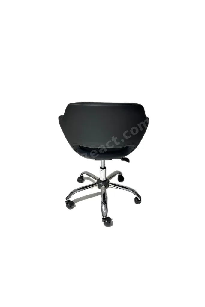 Krom Metal Ayaklı Deri | Ofis, Çocuk Odası Çalışma Sandalyesi (Ayarlanabilir) MONACO