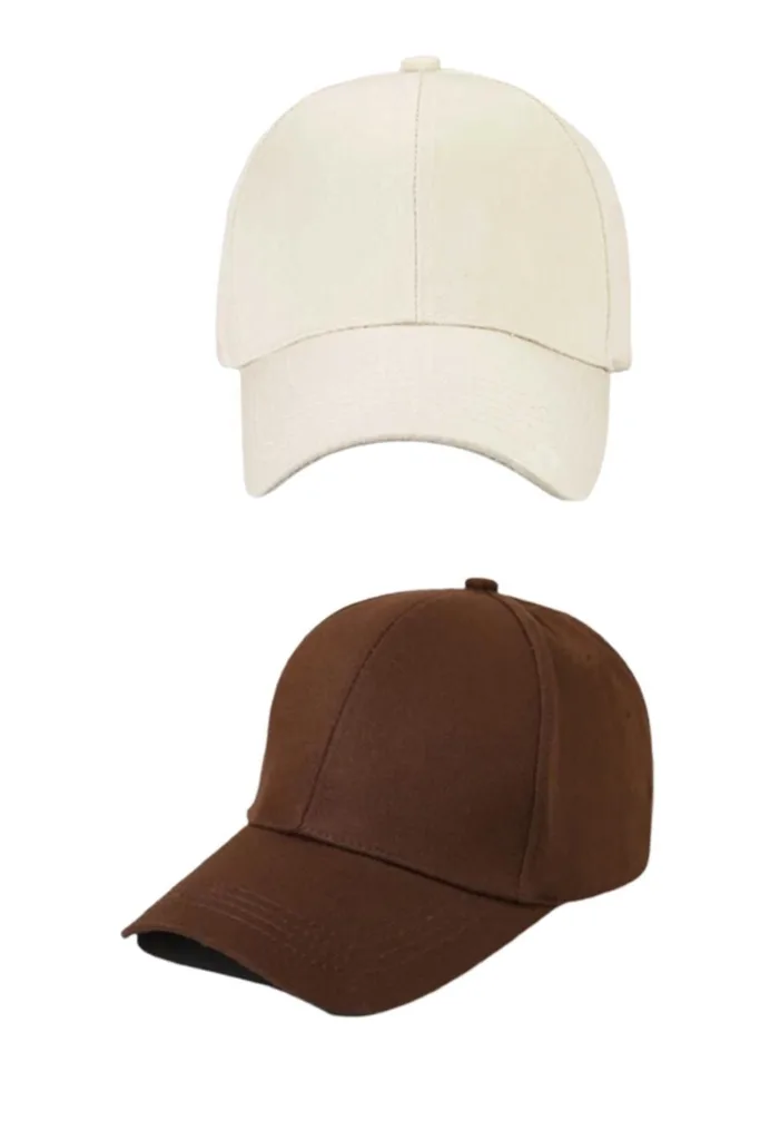 Unisex Ayarlanabilir Pamuklu Şapka 2'li Set