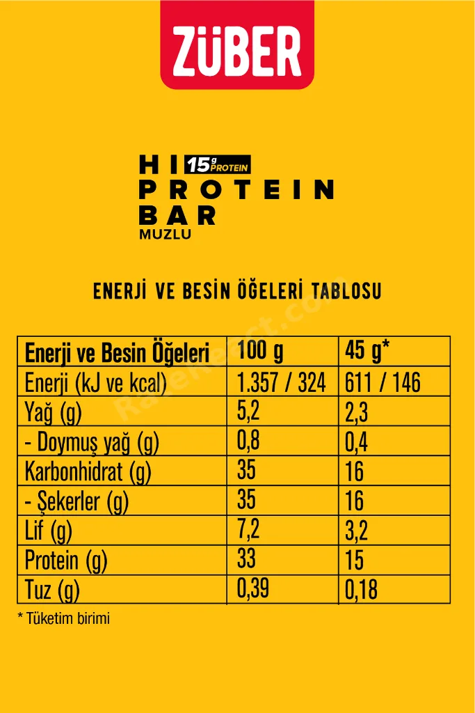 Hi Protein Bar Yeni Deneme Paketi 45g x 6 Adet (Çilekli, Muzlu)