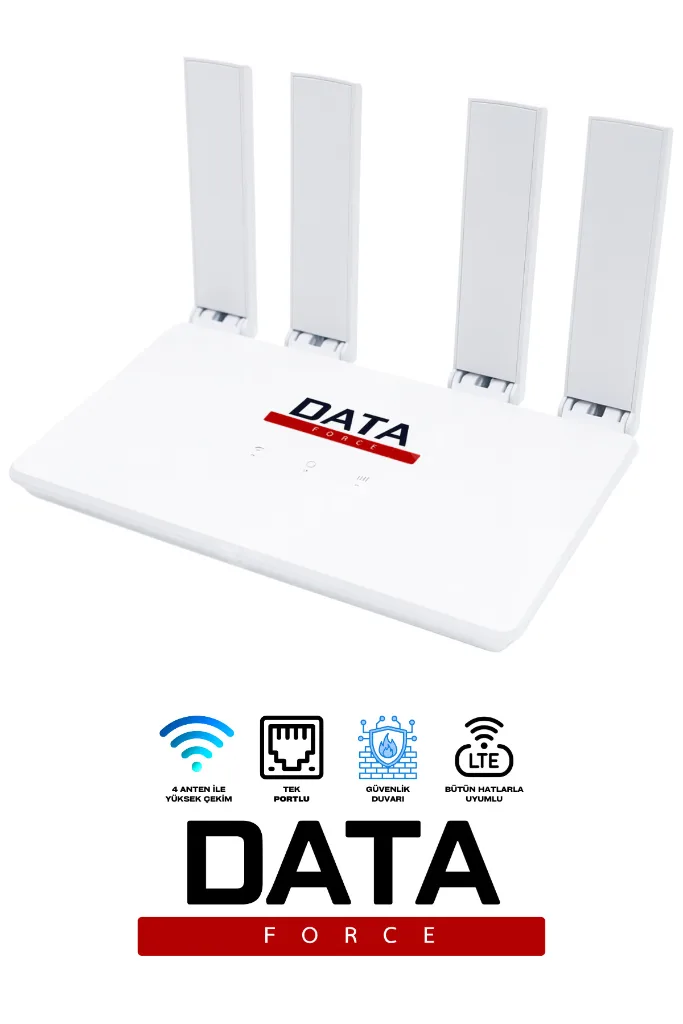 4G Sim Kartlı 4 Anten 1 PORT Taşınabilir Router Wifi Modem CPF906