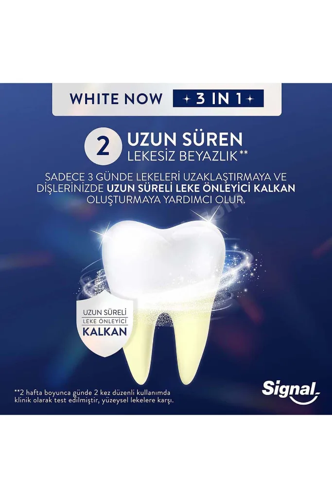 White Now Diş Macunu 3 in 1 Shine With Care 75 ml x2