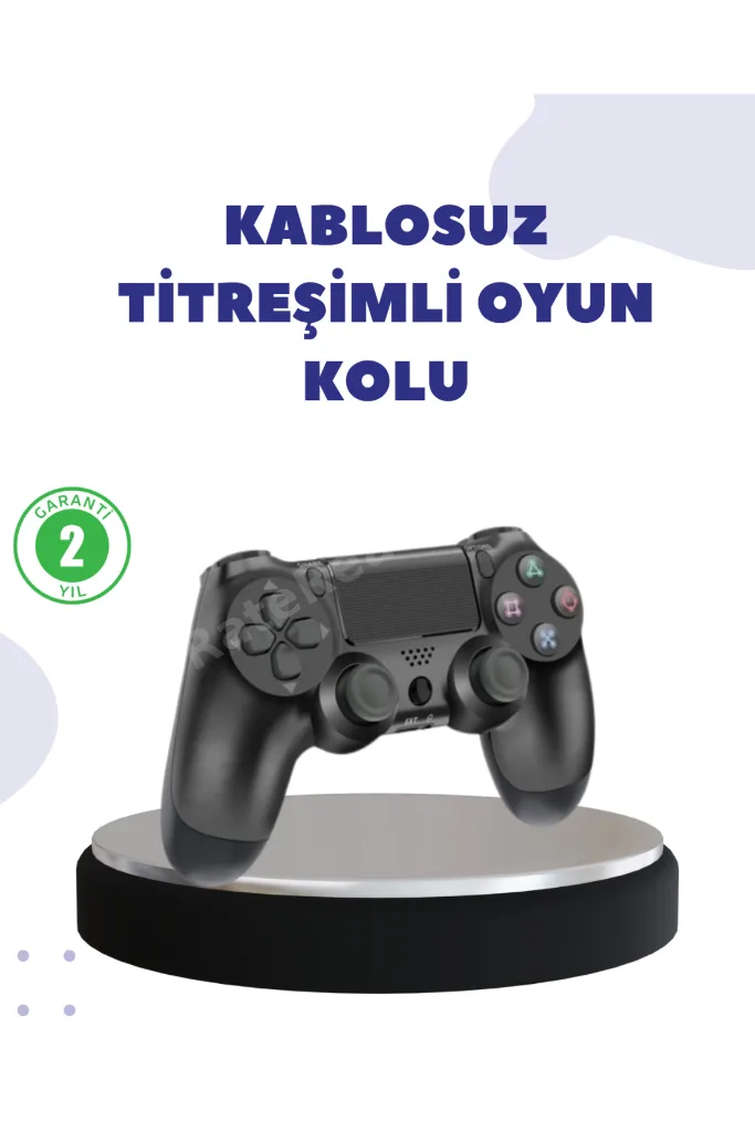 Kablosuz Titreşimli Oyun Kolu – Yüksek Hassasiyetli Analog Kontrol ve Ergonomik Tutma