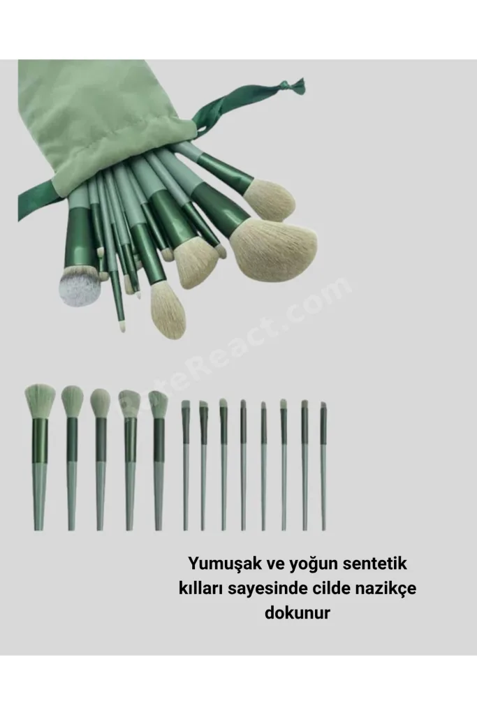 13’lü Profesyonel Makyaj Fırça Seti – Yumuşak Sentetik Kıllı, Tüm Cilt Tiplerine Uygun