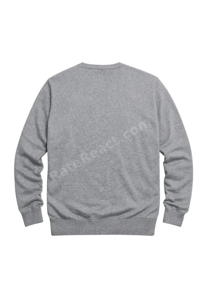 Erkek Büyük Beden Füme V Yaka Triko Kazak 3XL-4XL-5XL-6XL