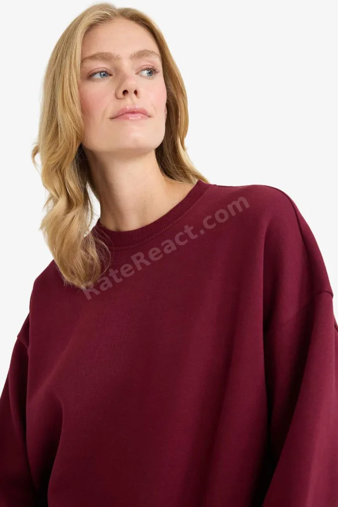Oversıze Basıc Kalın Sweatshirt F9628AX25AU