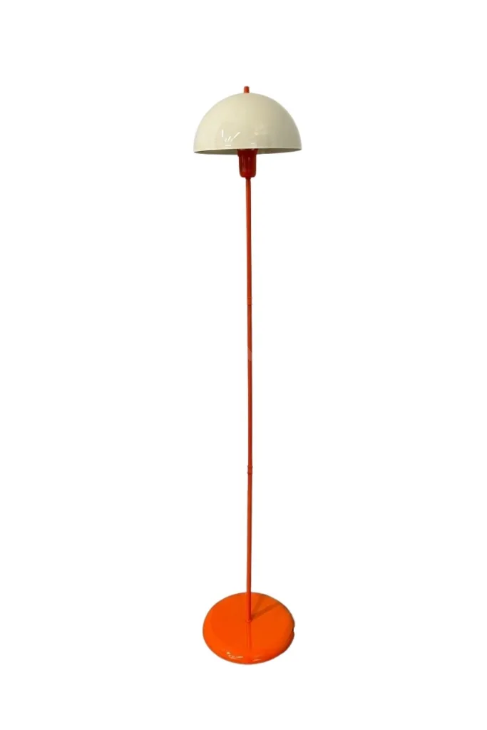 Erma Krem Başlıklı Turuncu Yer Lambası Pinterest Model Bohem Retro Köşe Renkli Lambader