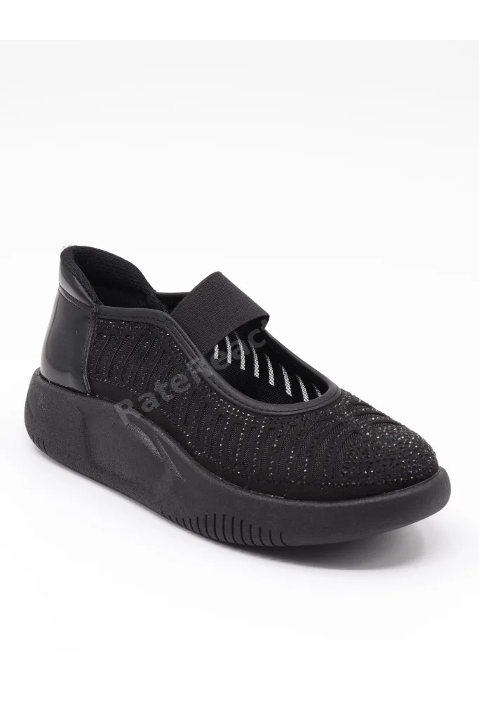 Conf 212 Siyah Taşlı Anatomik Kadın Sneakers