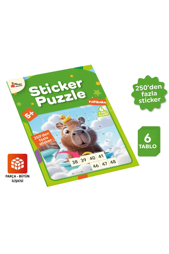 Sticker Puzzle - Kapibara, Çıkartmalı Yapboz Etkinlik Kitabı