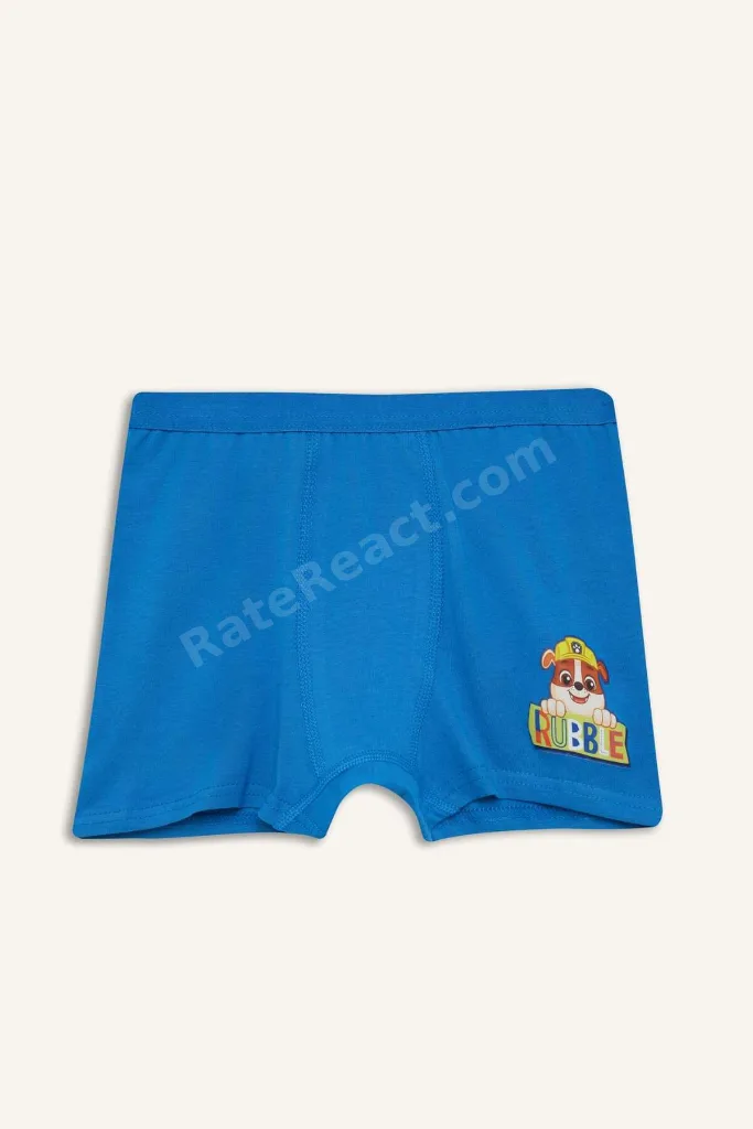 Paw Patrol Lisanslı Desenli 3'lü Mavi Boxer Erkek Çocuk C2901A824SM