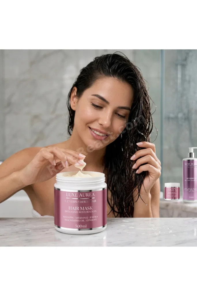Genesis Fiber Repair Jojoba ve E Vitamini Özlü Yoğun Onarıcı Saç Bakım Maskesi - Mat ve Yıpranmış Saçlar