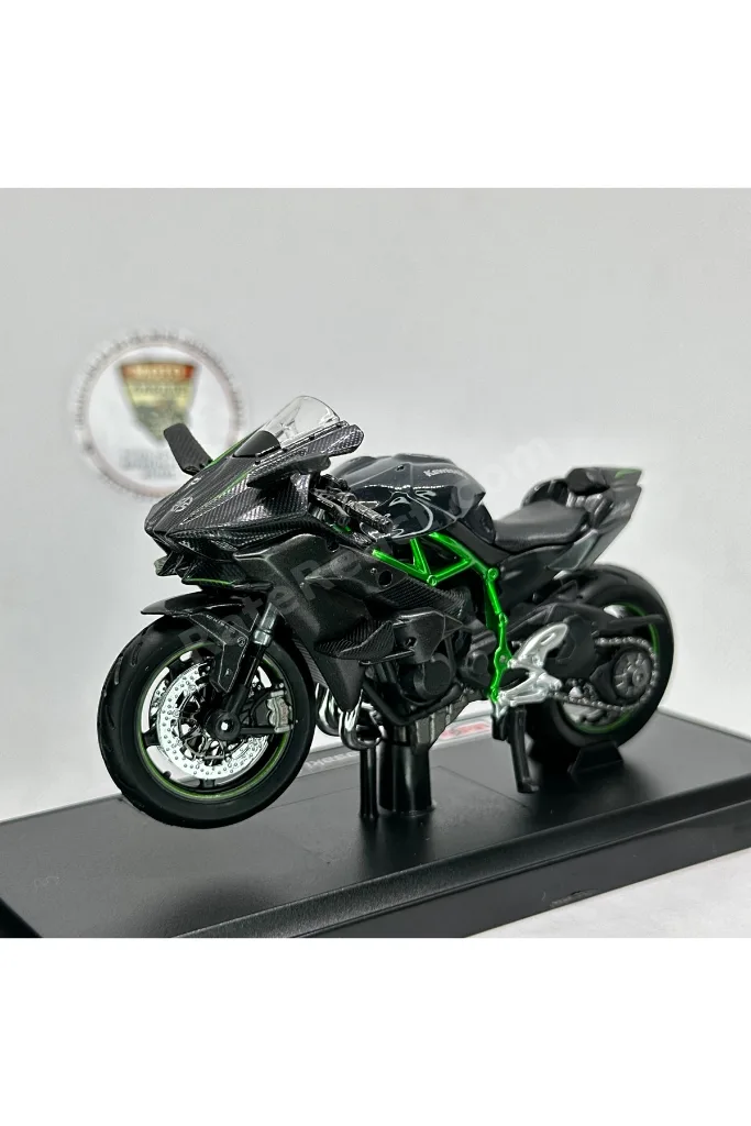 Kawasaki Ninja H2R 1:18 Diecast Stantsız Motosiklet Model – Lisanslı Metal Maket Oyuncak & Biblo
