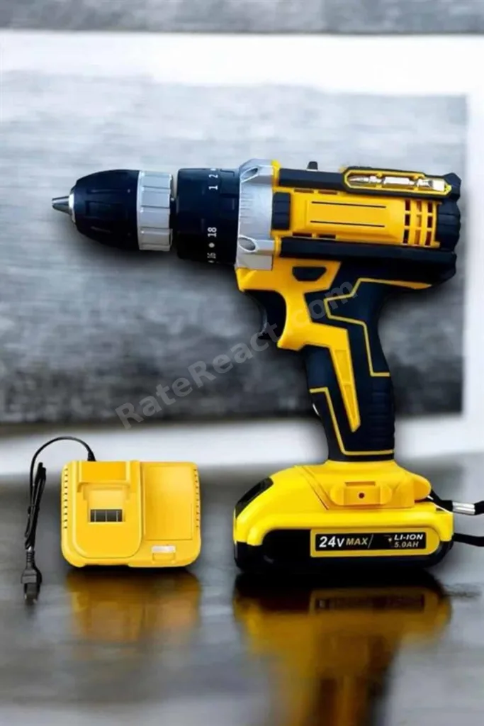 SEMEGLBL Çift Bataryalı Metal Dişli Darbeli Şarjlı Matkap Seti 24W Güç ve 24 (33111) Parça Aksesua
