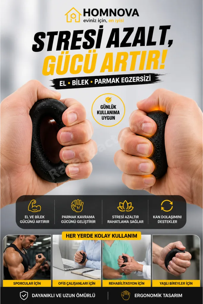 5 Parça El Kol Bilek Güçlendirici Set 5-60 Kg Ayarlanabilir El Yayı Direnç Egzersiz Aleti + Stres Topu