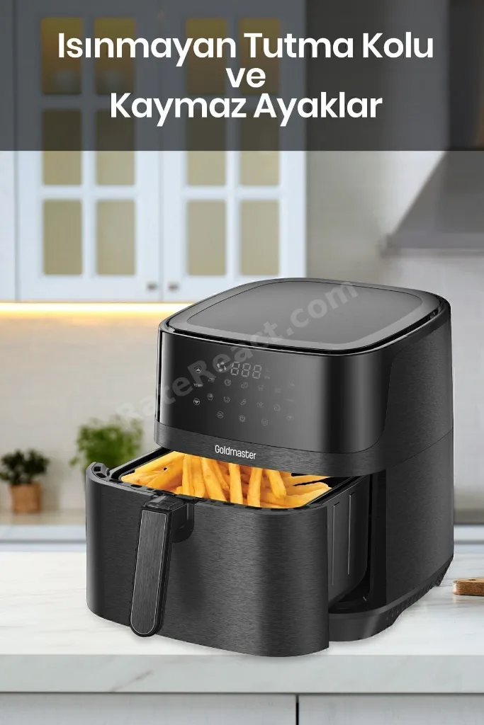 Palmi Sıcak Tutma Özellikli 7 Litre Geniş XXL Dokunmatik 10 Ön Ayarlı Airfryer Sıcak Hava Fritözü