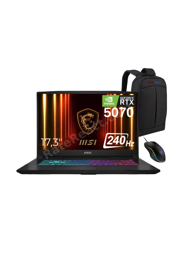 KATANA 17 HX B14WGK-285XTR i7 14650HX 64GB 2TB SSD RTX5070 17.3" 240Hz W11 - Mouse/Çanta