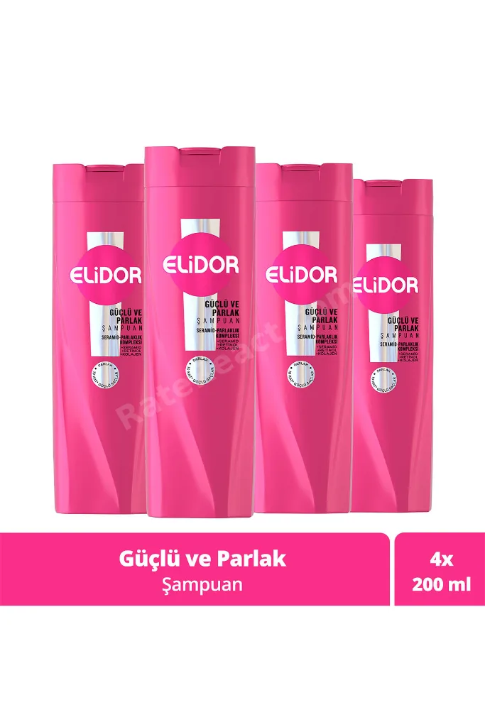 Saç Bakım Şampuanı Güçlü ve Parlak 200 ml x4