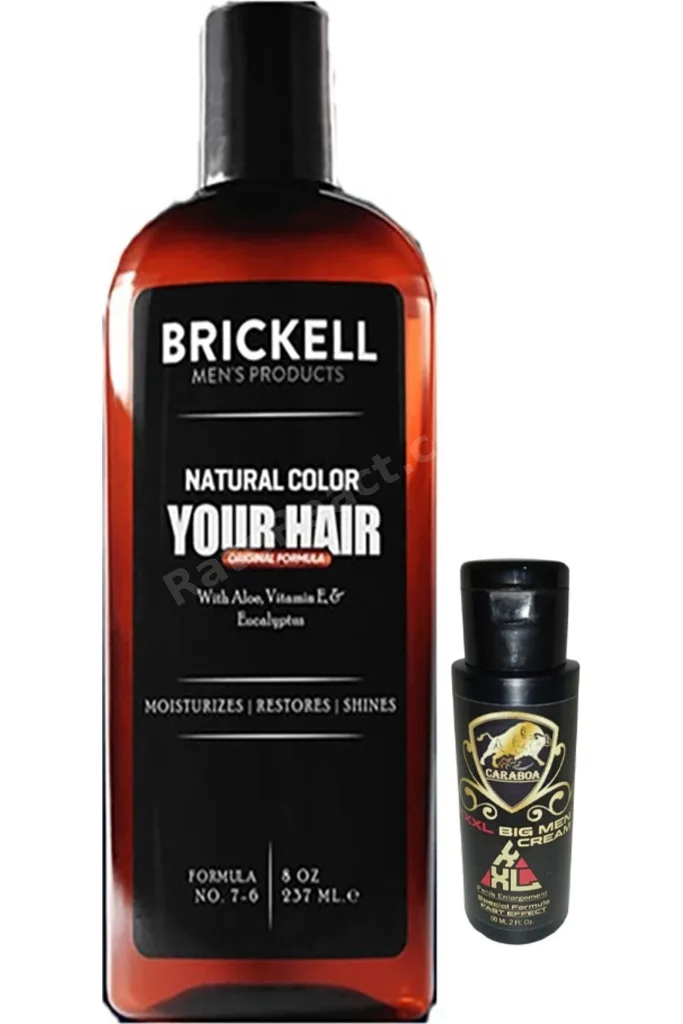 Brickell 237 ml Erkeklere Özel Saçsakal Beyazlıkgiderici Şampuan + Caraboa Erkekler Için Büyütücükal