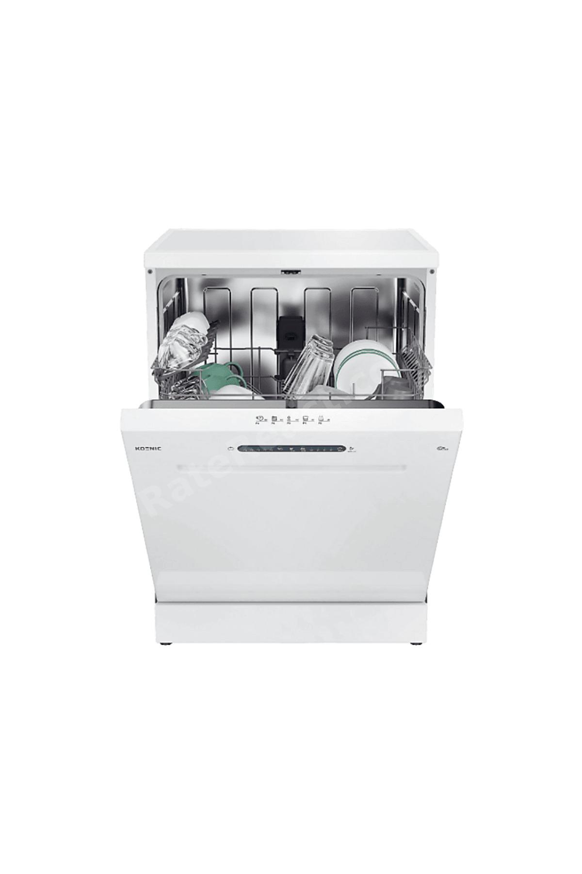 KDW 6015 E FS W E Enerji Sınıfı 13 Kişilik 5 Programlı Bulaşık Makinesi Beyaz