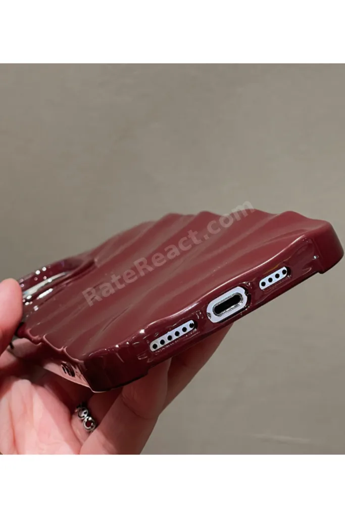 Iphone 13-14-15 Uyumlu Kılıf Parlak Elektroliz Darbelere Karşı Dayanıklı Yumuşak Şık Kapak Bordo