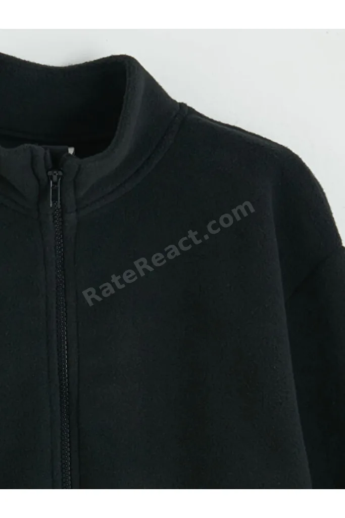 Çelebi Store'dan Kaliteli Parçalar Dik Roba Yaka Erkek Çocuk Polar Fermuarlı Sweatshirt
