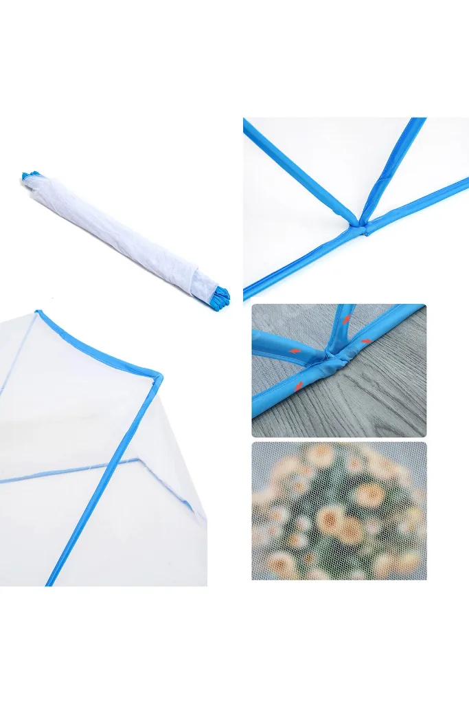 Pratik Kurulum Katlanabilir Cibinlik Çadır - 125x50 cm Portatif Sinek Koruyucu - Petek Kesim Yüksek Kaliteli Bebek ve Yetişkin Cibinliği