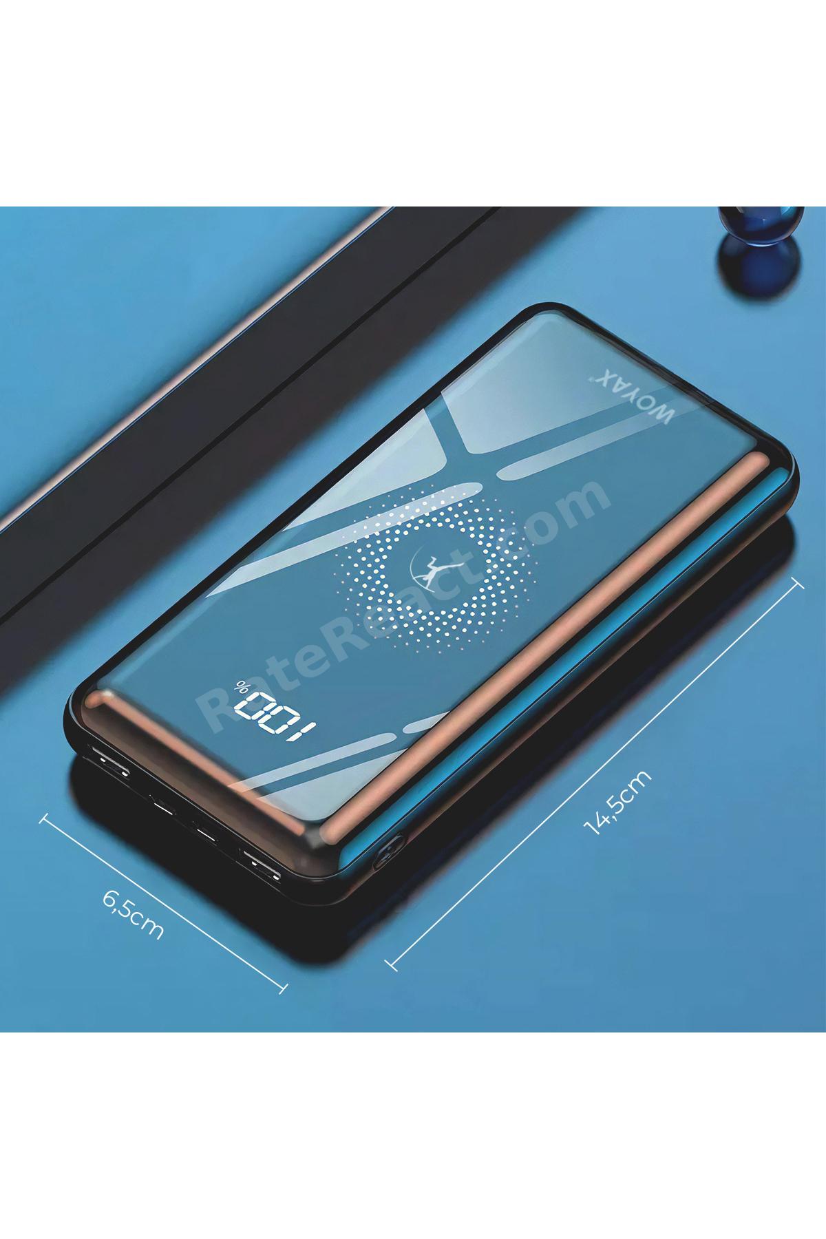 Deji Kablosuz Hızlı Wireless Powerbank 10000 Mah Dijital Göstergeli Taşınabilir Batarya Şarj Cihaz