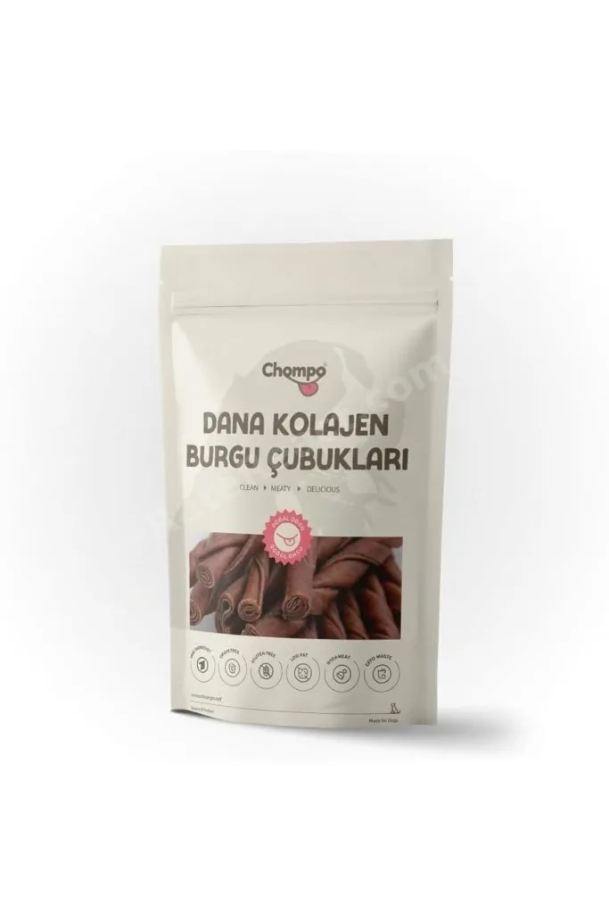 TTKTEKNOLOJİ Chompo Dana Kolajen Çubukları 100% Doğal Katkısız Köpek Ödül Maması 100 Gr TTKTEKNOLOJİ