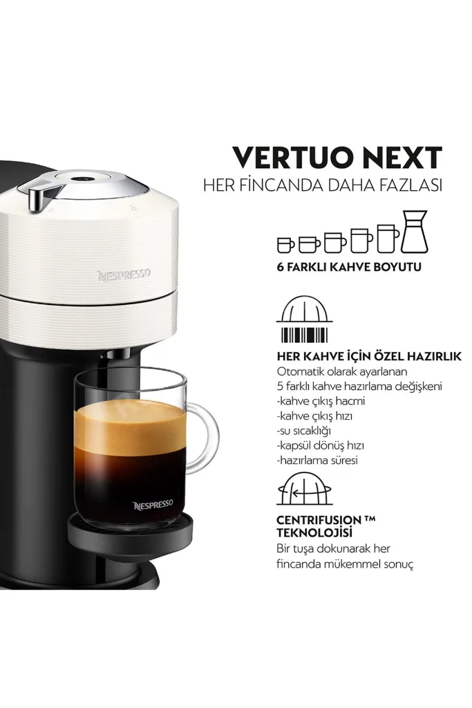 Vertuo Next C White Kapsül Kahve Makinesi