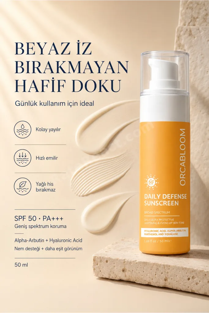 Daily Defense Yüz Güneş Kremi SPF50 Leke Karşıtı, 50 ml