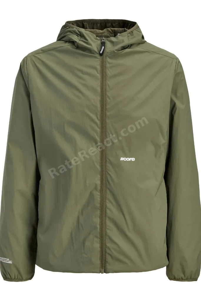 JCOCLUB Windbreaker Erkek Kapüşonlu Rüzgarlık Mont Hafif Yağmurluk