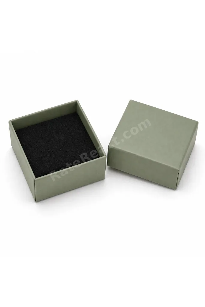 Yeşil Takı Kutusu( 5,5x4x3 cm) Hediye Kutusu Yüzük Küpe Kolye Saklama Kutusu Şık Minimal Tasarım