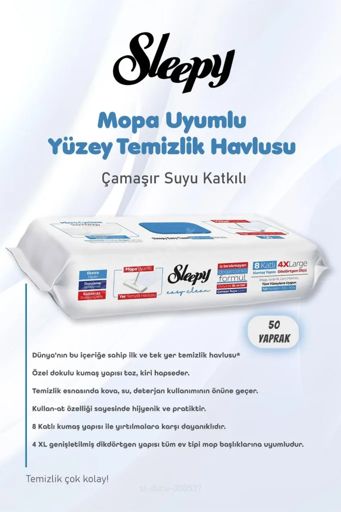 Yüzey Temizlik Havlusu 8 Katlı 4 X Large 300 Yaprak ve Pamuk